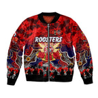 Personalized Roosters ANZAC Day Bomber Jacket Australian Army - Lest We Forget