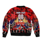 Personalized Roosters ANZAC Day Bomber Jacket Australian Army - Lest We Forget