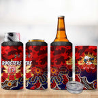 Personalized Roosters ANZAC Day 4 in 1 Can Cooler Tumbler Australian Army - Lest We Forget