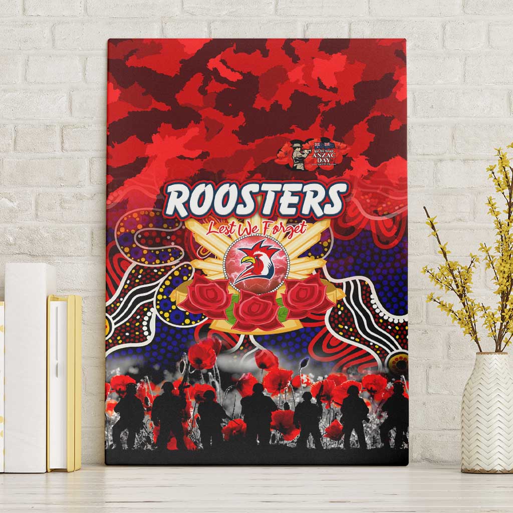 Roosters ANZAC Day Canvas Wall Art Australian Army - Lest We Forget