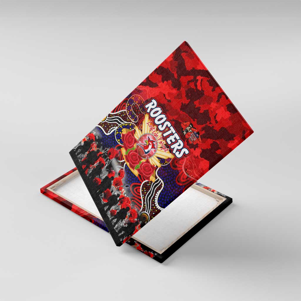 Roosters ANZAC Day Canvas Wall Art Australian Army - Lest We Forget