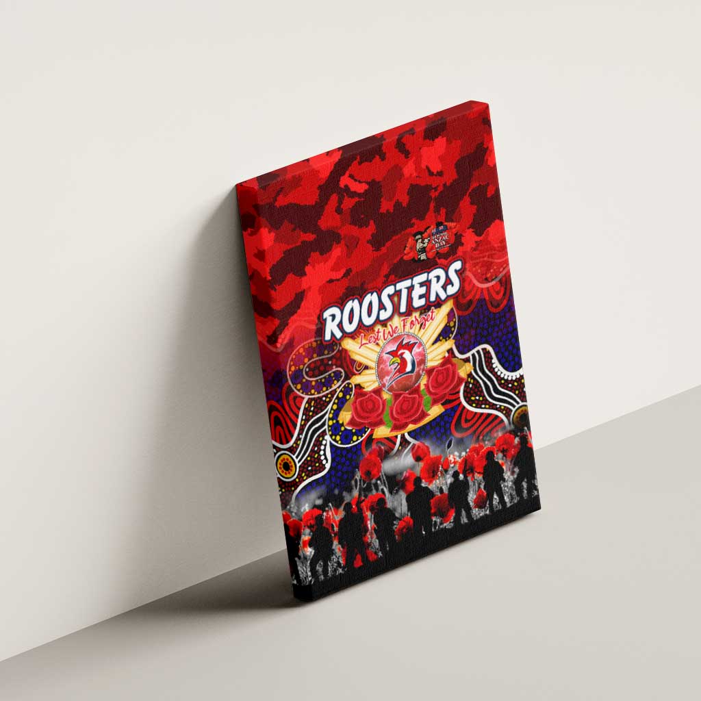 Roosters ANZAC Day Canvas Wall Art Australian Army - Lest We Forget