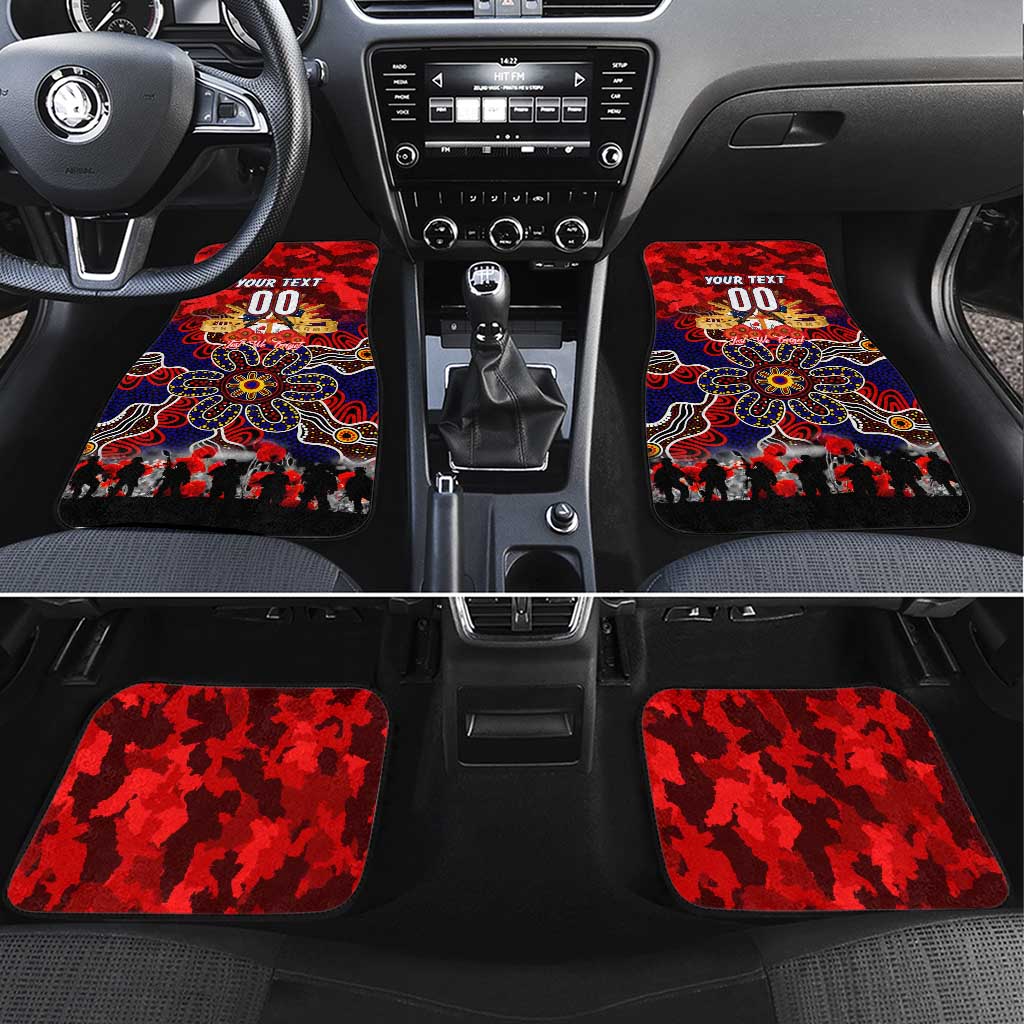 Roosters ANZAC Day Car Mats Australian Army - Lest We Forget