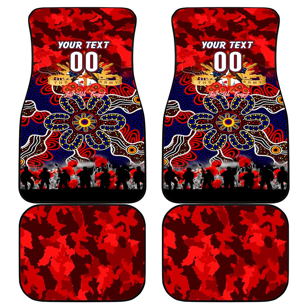 Roosters ANZAC Day Car Mats Australian Army - Lest We Forget