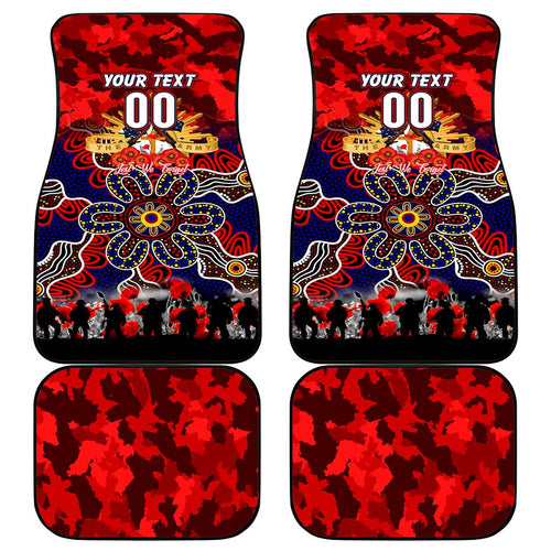 Roosters ANZAC Day Car Mats Australian Army - Lest We Forget