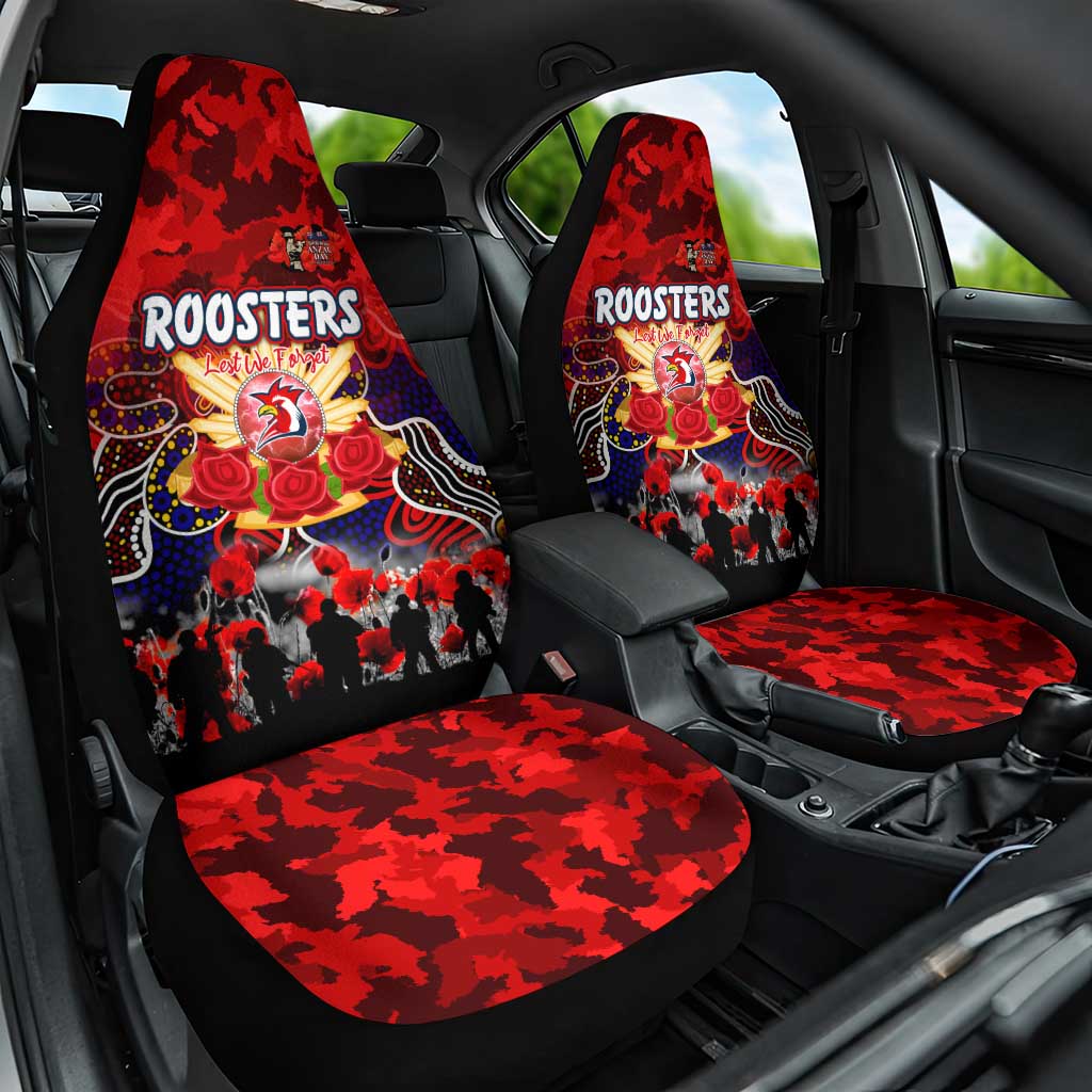Roosters ANZAC Day Car Seat Cover Australian Army - Lest We Forget