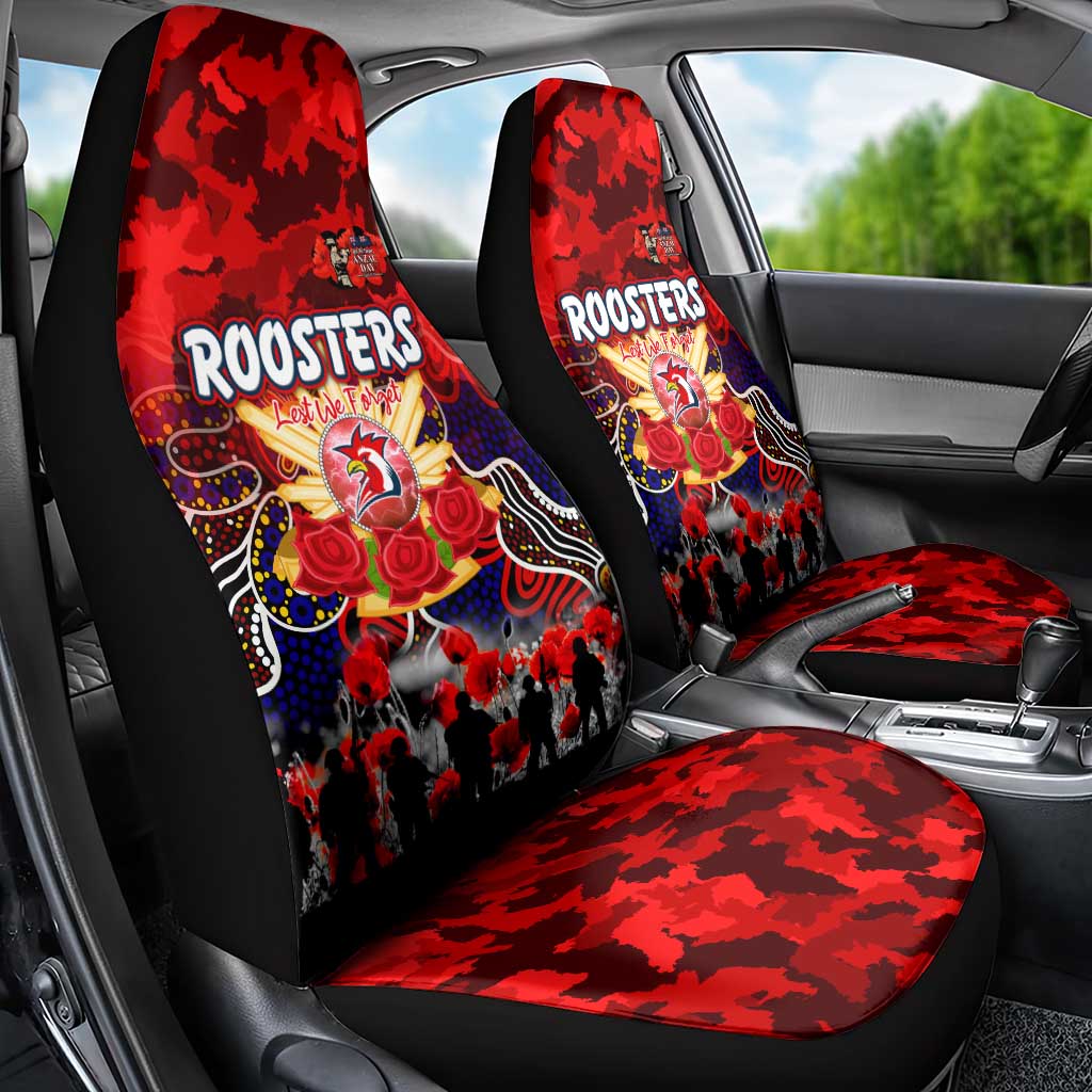 Roosters ANZAC Day Car Seat Cover Australian Army - Lest We Forget