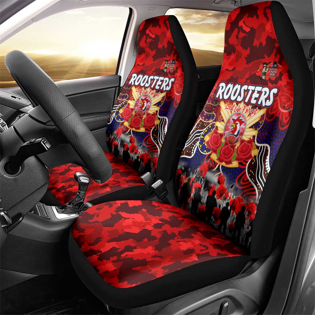 Roosters ANZAC Day Car Seat Cover Australian Army - Lest We Forget