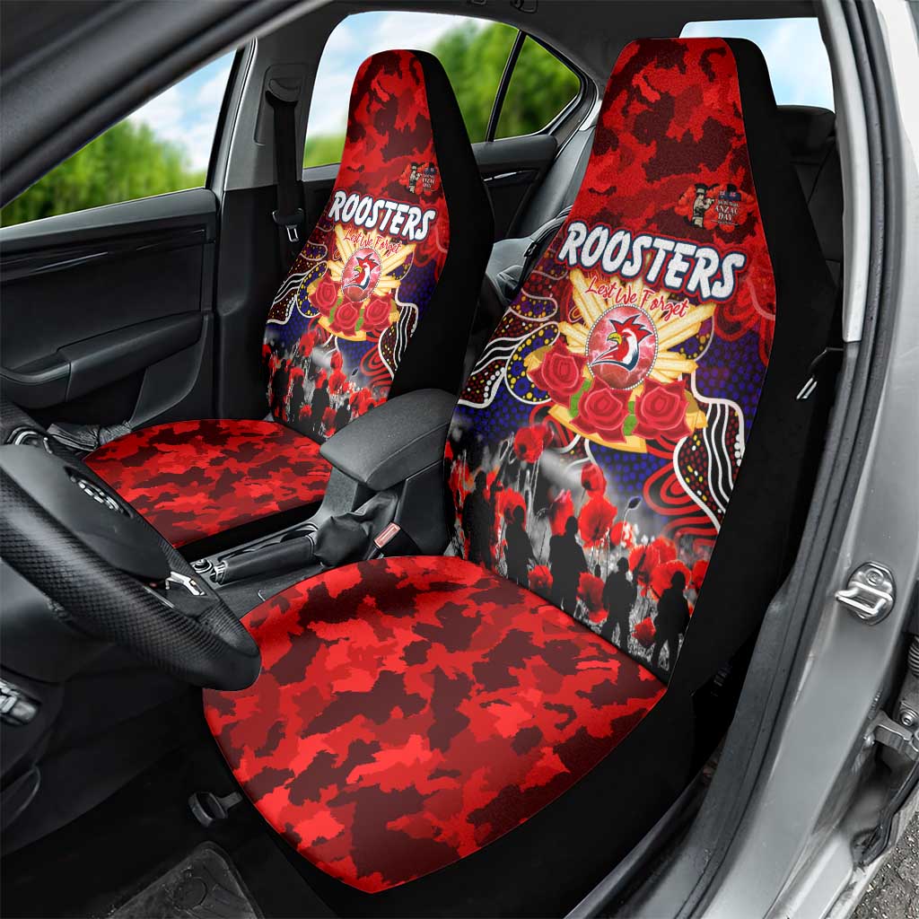 Roosters ANZAC Day Car Seat Cover Australian Army - Lest We Forget