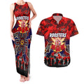 Personalized Roosters ANZAC Day Couples Matching Tank Maxi Dress and Hawaiian Shirt Australian Army - Lest We Forget