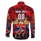 Personalized Roosters ANZAC Day Family Matching Long Sleeve Bodycon Dress and Hawaiian Shirt Australian Army - Lest We Forget