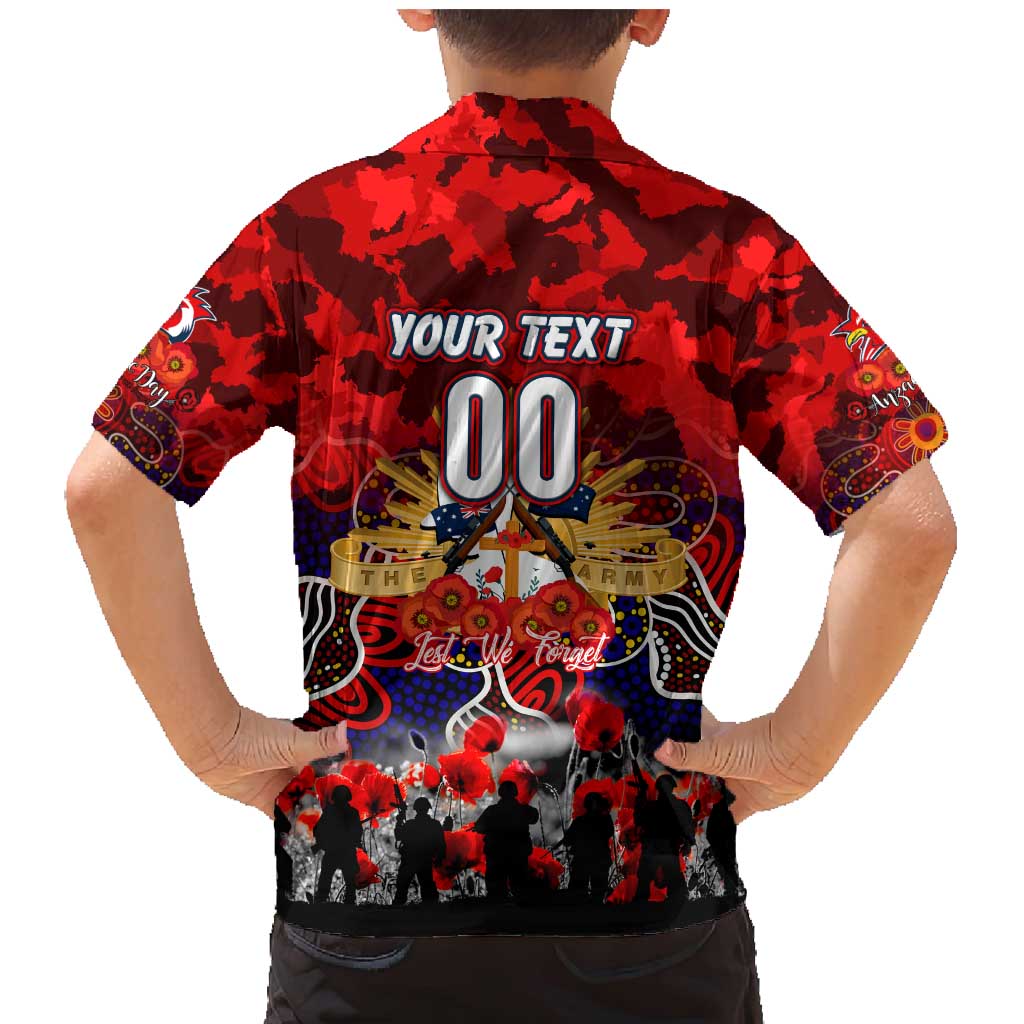 Personalized Roosters ANZAC Day Family Matching Mermaid Dress and Hawaiian Shirt Australian Army - Lest We Forget