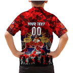 Personalized Roosters ANZAC Day Family Matching Mermaid Dress and Hawaiian Shirt Australian Army - Lest We Forget