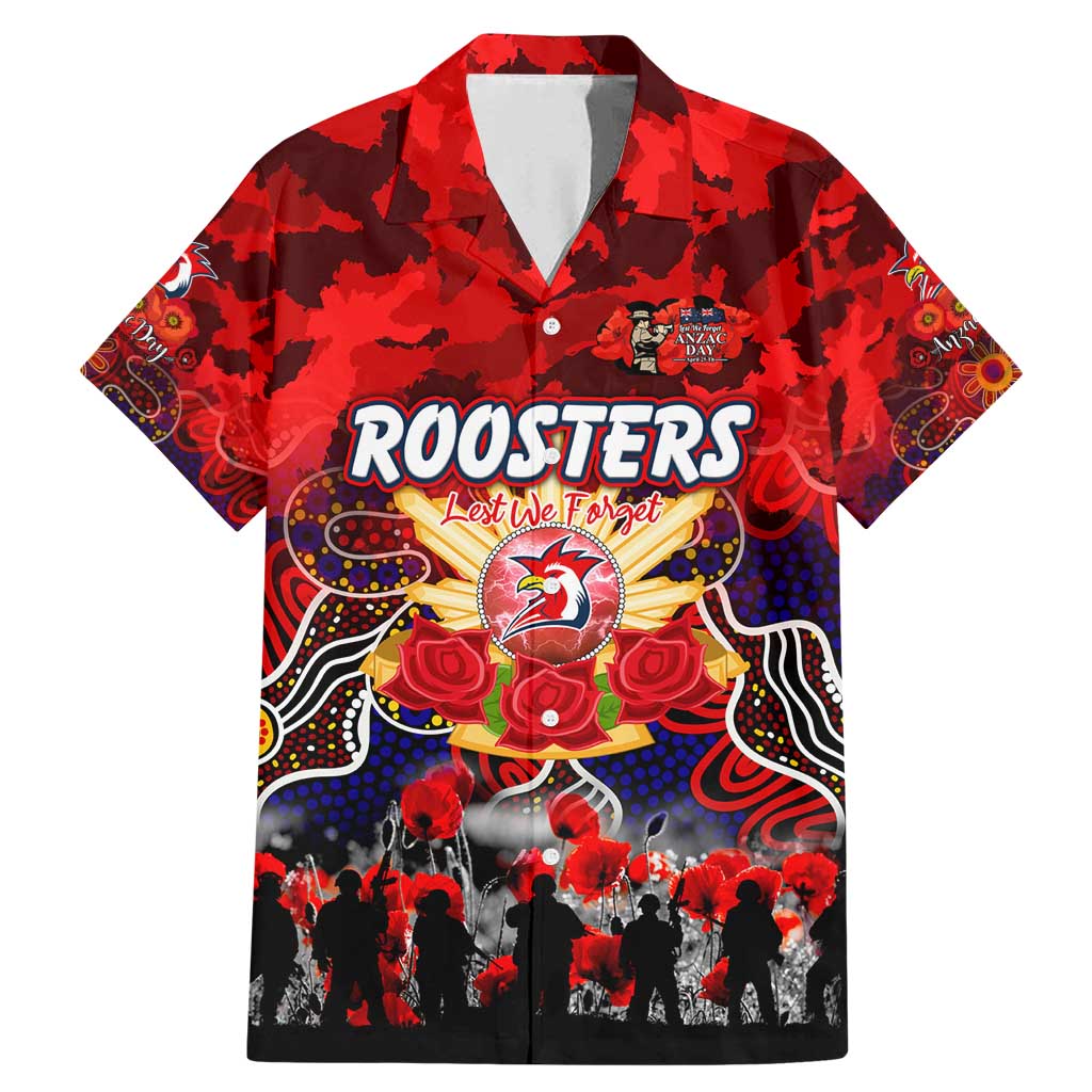 Personalized Roosters ANZAC Day Family Matching Mermaid Dress and Hawaiian Shirt Australian Army - Lest We Forget