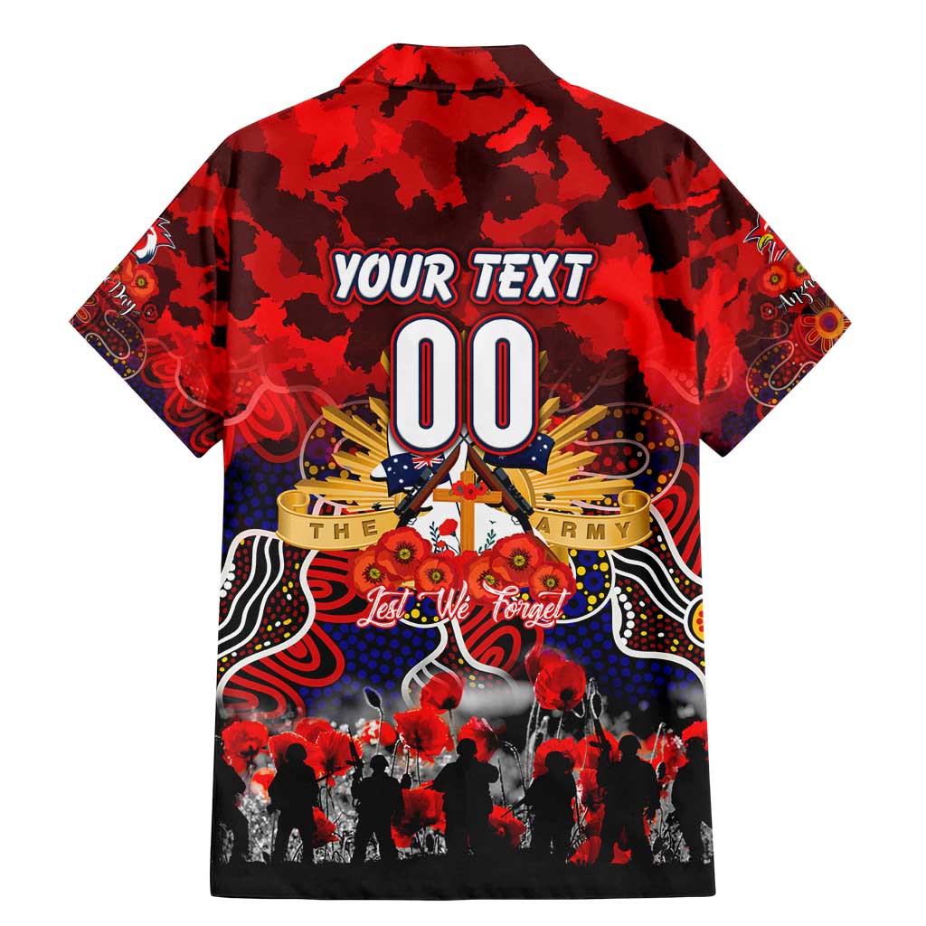 Personalized Roosters ANZAC Day Family Matching Mermaid Dress and Hawaiian Shirt Australian Army - Lest We Forget