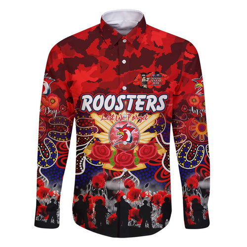 Personalized Roosters ANZAC Day Family Matching Mermaid Dress and Hawaiian Shirt Australian Army - Lest We Forget
