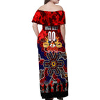 Personalized Roosters ANZAC Day Family Matching Off Shoulder Maxi Dress and Hawaiian Shirt Australian Army - Lest We Forget