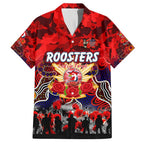 Personalized Roosters ANZAC Day Family Matching Off Shoulder Short Dress and Hawaiian Shirt Australian Army - Lest We Forget