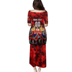 Personalized Roosters ANZAC Day Family Matching Puletasi and Hawaiian Shirt Australian Army - Lest We Forget
