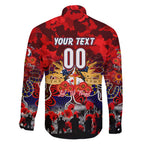 Personalized Roosters ANZAC Day Family Matching Short Sleeve Bodycon Dress and Hawaiian Shirt Australian Army - Lest We Forget