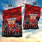 Roosters ANZAC Day Garden Flag Australian Army - Lest We Forget