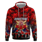 Personalized Roosters ANZAC Day Hoodie Australian Army - Lest We Forget