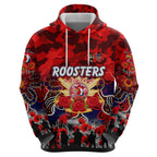 Personalized Roosters ANZAC Day Hoodie Australian Army - Lest We Forget