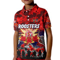 Personalized Roosters ANZAC Day Kid Polo Shirt Australian Army - Lest We Forget
