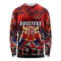Personalized Roosters ANZAC Day Long Sleeve Shirt Australian Army - Lest We Forget