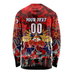 Personalized Roosters ANZAC Day Long Sleeve Shirt Australian Army - Lest We Forget