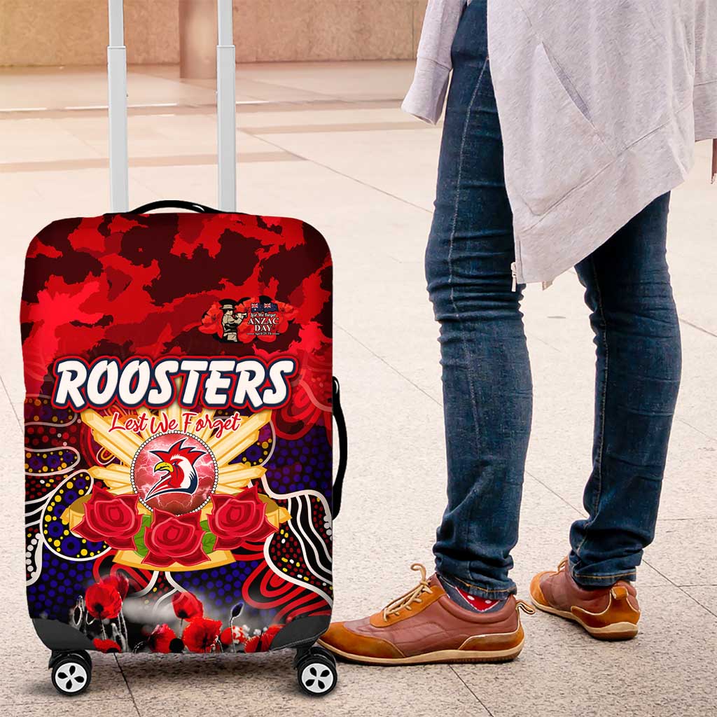 Roosters ANZAC Day Luggage Cover Australian Army - Lest We Forget