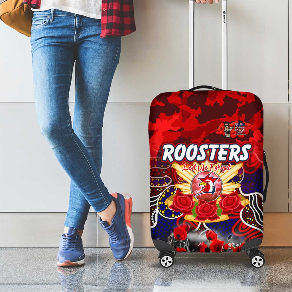 Roosters ANZAC Day Luggage Cover Australian Army - Lest We Forget