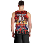 Personalized Roosters ANZAC Day Men Tank Top Australian Army - Lest We Forget