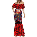 Personalized Roosters ANZAC Day Mermaid Dress Australian Army - Lest We Forget