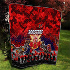 Roosters ANZAC Day Quilt Australian Army - Lest We Forget