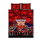 Roosters ANZAC Day Quilt Bed Set Australian Army - Lest We Forget
