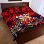 Roosters ANZAC Day Quilt Bed Set Australian Army - Lest We Forget