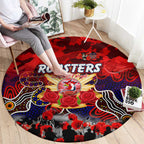 Roosters ANZAC Day Round Carpet Australian Army - Lest We Forget