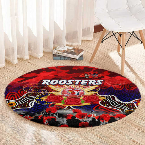 Roosters ANZAC Day Round Carpet Australian Army - Lest We Forget