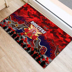 Roosters ANZAC Day Rubber Doormat Australian Army - Lest We Forget