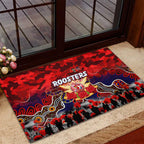 Roosters ANZAC Day Rubber Doormat Australian Army - Lest We Forget