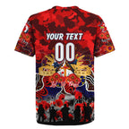 Personalized Roosters ANZAC Day Rugby Jersey Australian Army - Lest We Forget