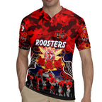 Personalized Roosters ANZAC Day Rugby Jersey Australian Army - Lest We Forget