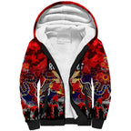 Personalized Roosters ANZAC Day Sherpa Hoodie Australian Army - Lest We Forget