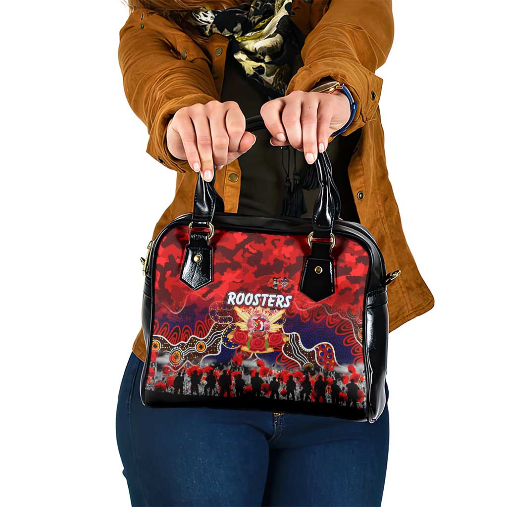 Roosters ANZAC Day Shoulder Handbag Australian Army - Lest We Forget