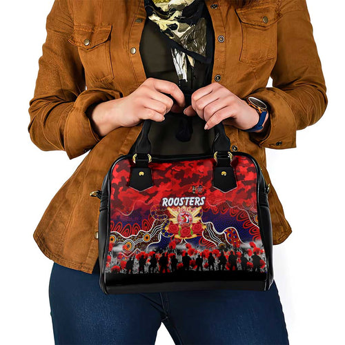 Roosters ANZAC Day Shoulder Handbag Australian Army - Lest We Forget
