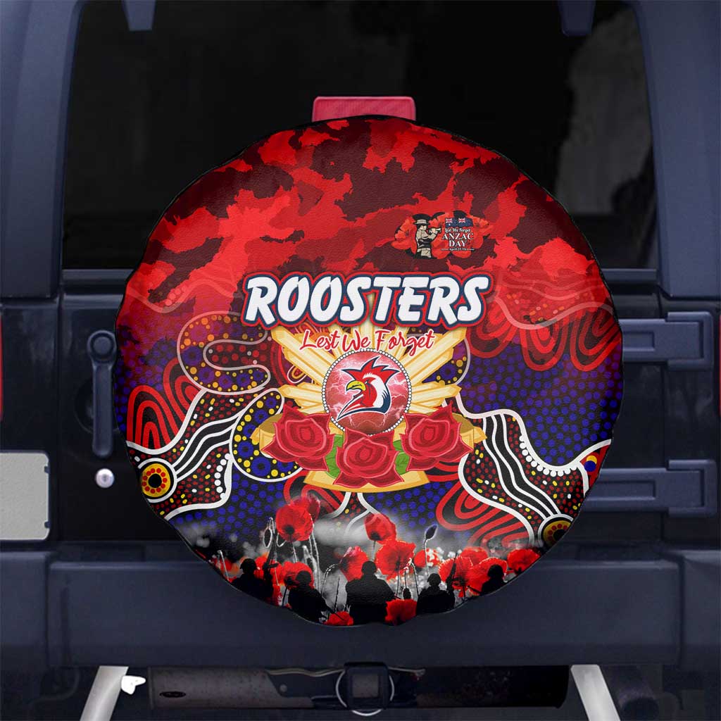 Roosters ANZAC Day Spare Tire Cover Australian Army - Lest We Forget
