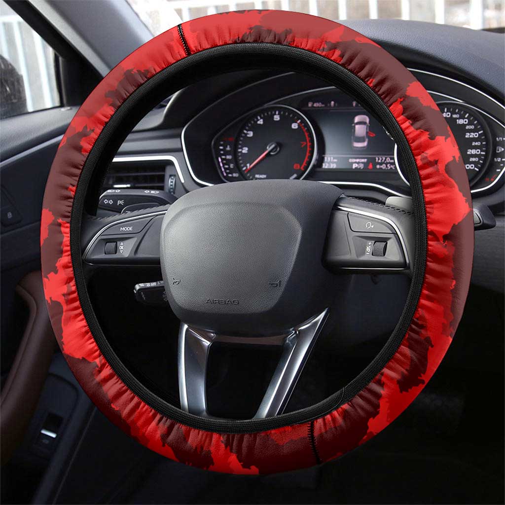 Roosters ANZAC Day Steering Wheel Cover Australian Army - Lest We Forget