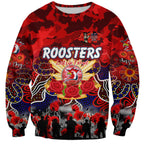 Personalized Roosters ANZAC Day Sweatshirt Australian Army - Lest We Forget