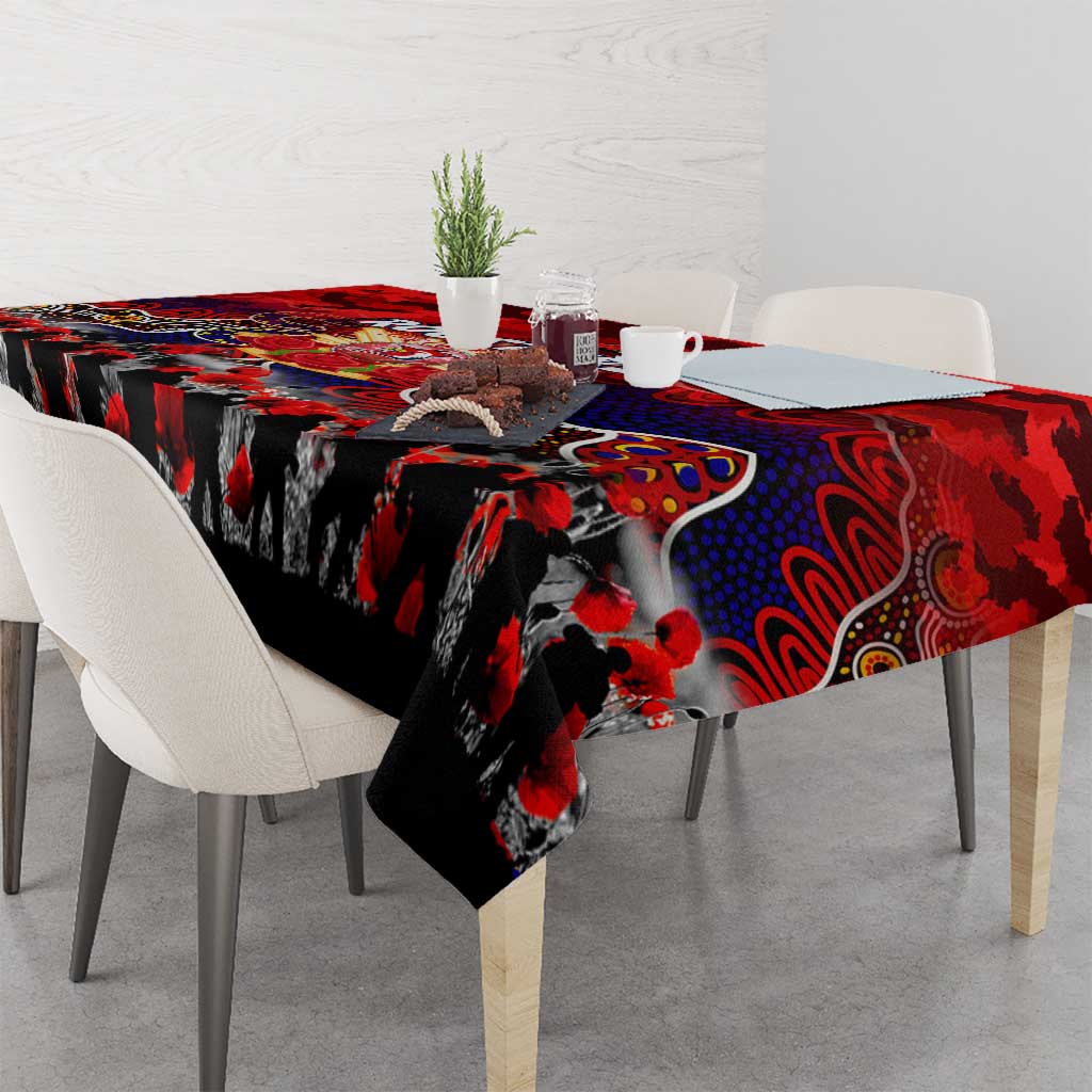 Roosters ANZAC Day Tablecloth Australian Army - Lest We Forget